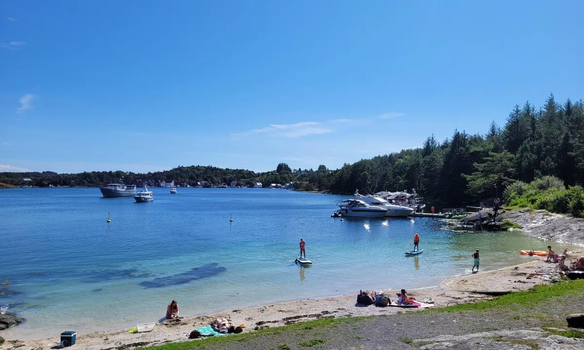 Vorlandsvågen: {"base": "no", "no": "Viser stranda med flytebrygge til h\u00f8yre i bildet, og to b\u00f8yer ved b\u00e5tene til venstre i bildet.", "se": "Visar stranden med flytbrygga till h\u00f6ger i bilden, och tv\u00e5 bojar vid b\u00e5tarna till v\u00e4nster i bilden.", "en": "Shows the beach with a floating dock to the right in the picture, and two buoys by the boats to the left in the picture.", "da": "Viser stranden med flydebro til h\u00f8jre i billedet, og to b\u00f8jer ved b\u00e5dene til venstre i billedet."}