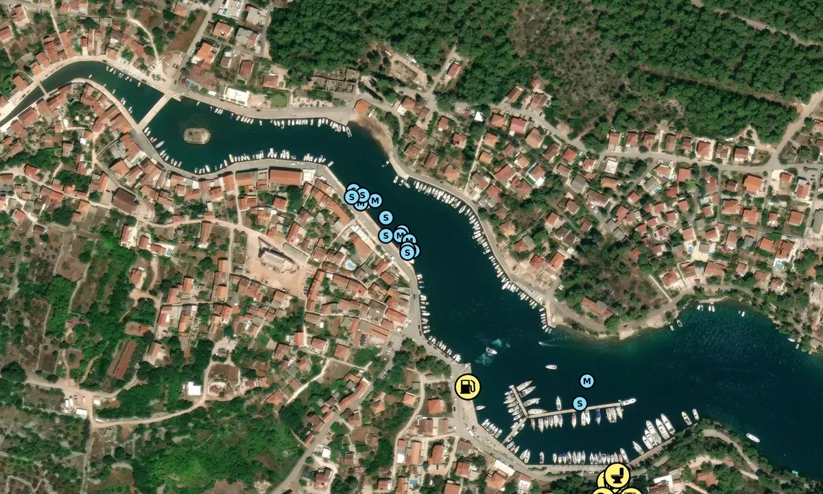 Satelite image of Vrboska City Port