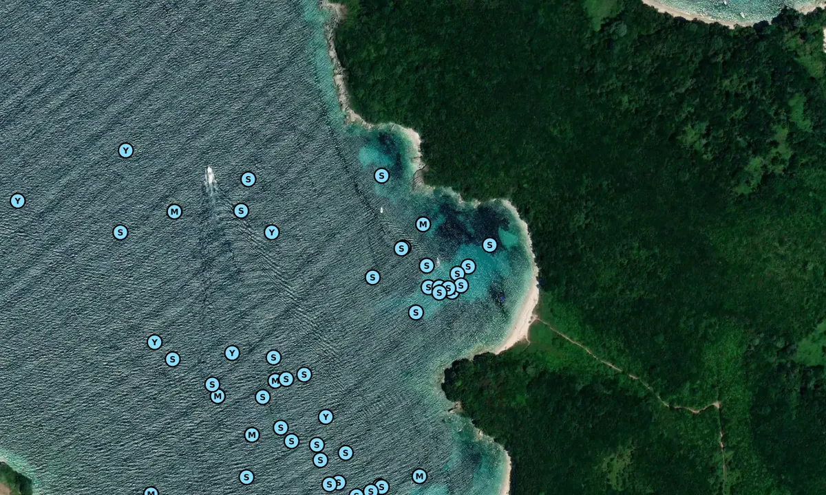 Satelite image of Vroulias Bay