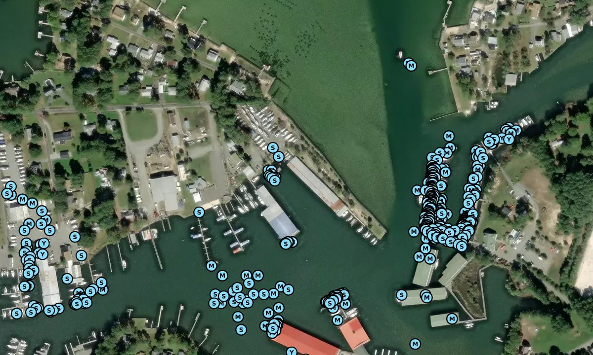 Satelite image of Walden's Marina