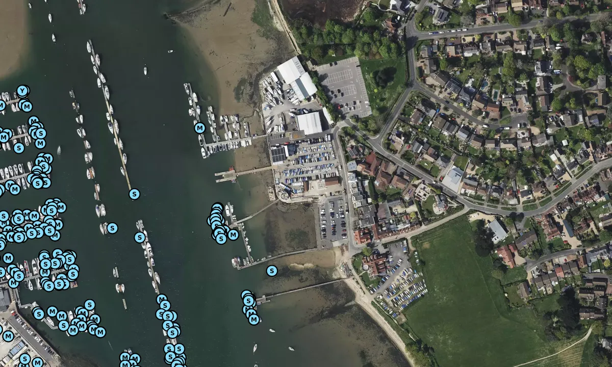 Satelite image of Warsash Jetty