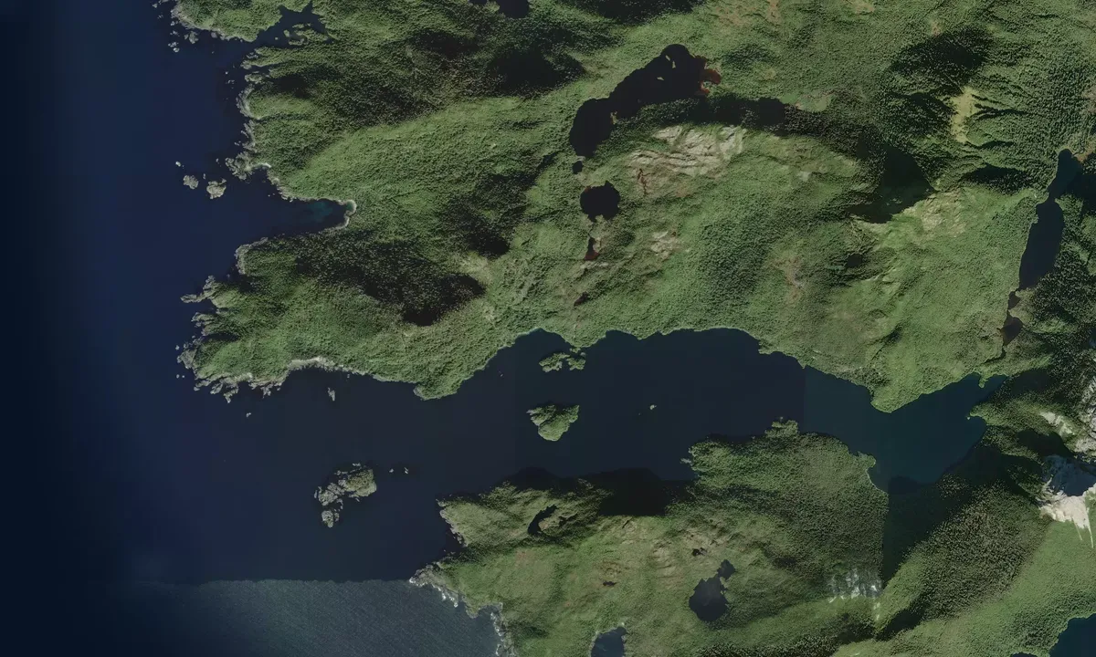 Flyfoto av Waterfall Bay 1