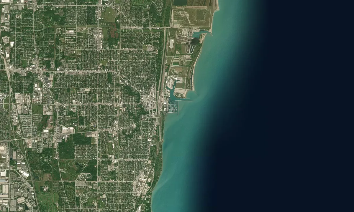 Flyfoto av Waukegan Harbor - Illinois