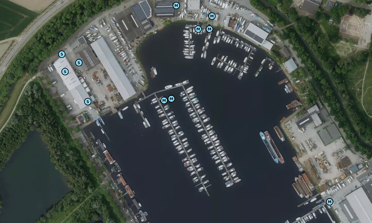 Satelite image of Wessem Boat Yard