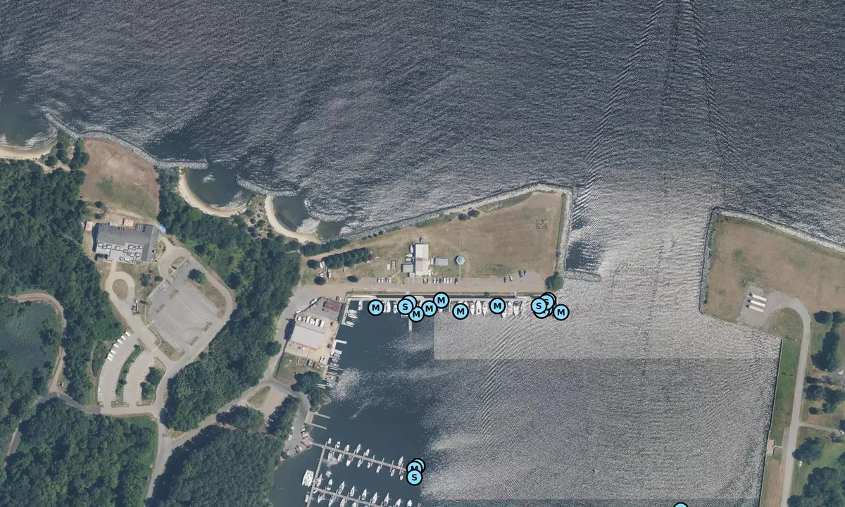Satelite image of West Basin Marina, MWR