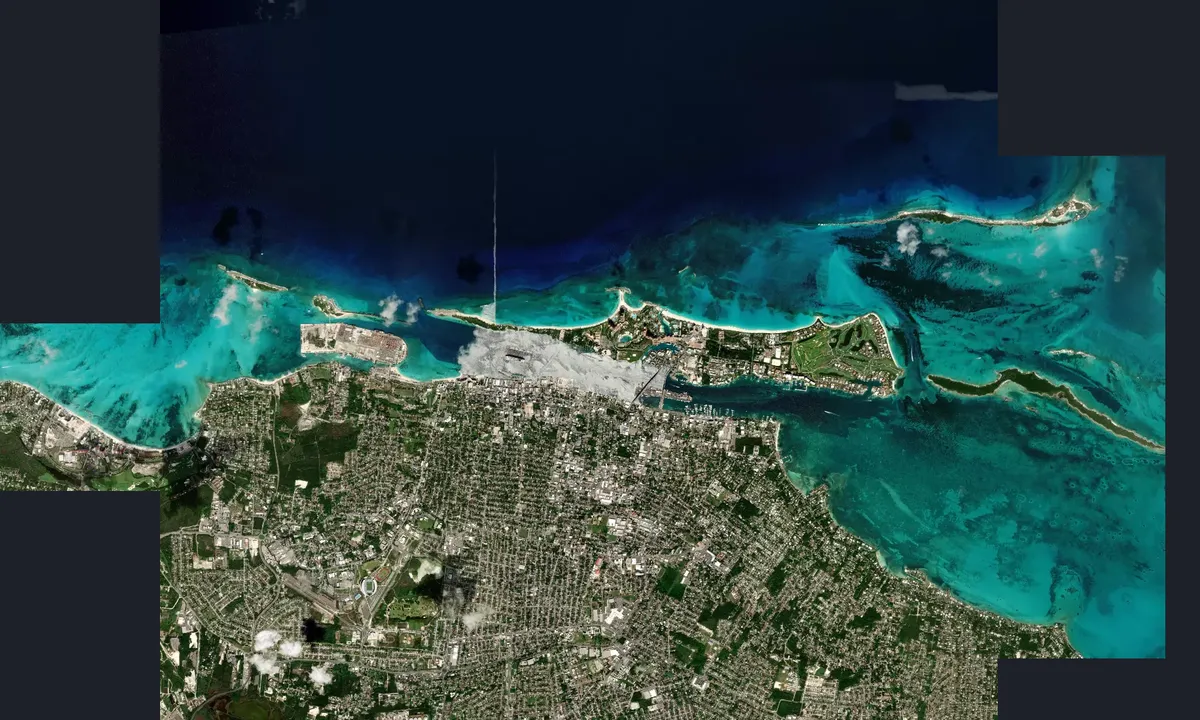 Flyfoto av West Nassau Channel