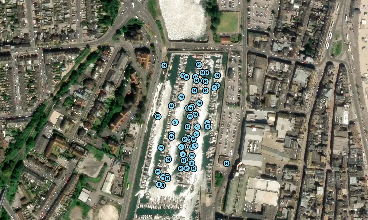 Satelite image of Weymouth Marina - Dorset