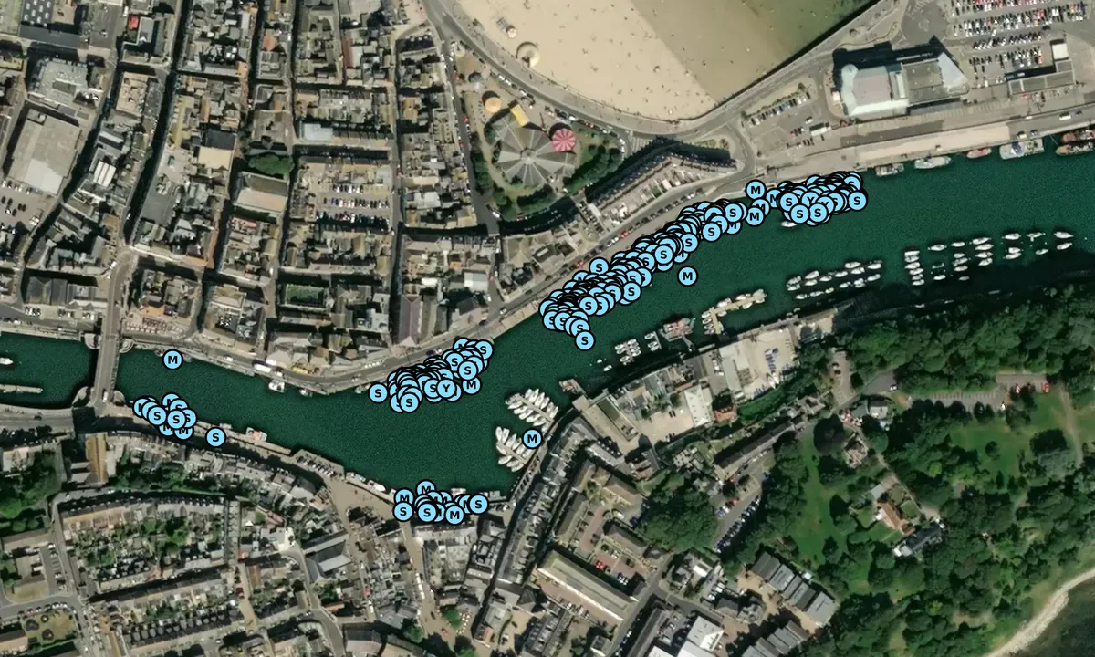 Satelite image of Weymouth Old Harbour