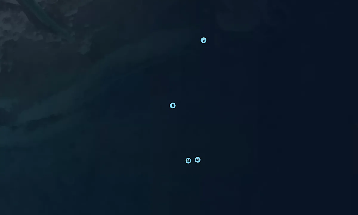 Satelite image of Whale Harbor anchorage