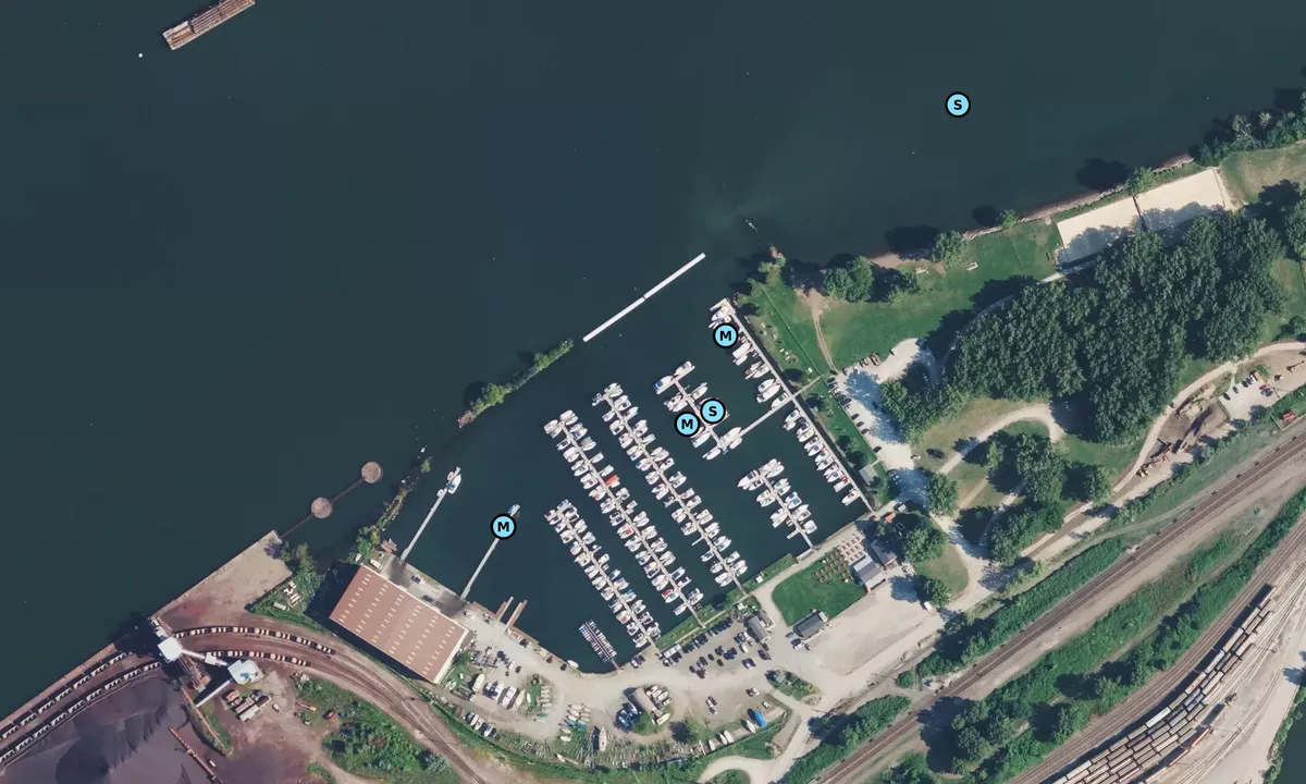 Satelite image of Whiskey Island Marina