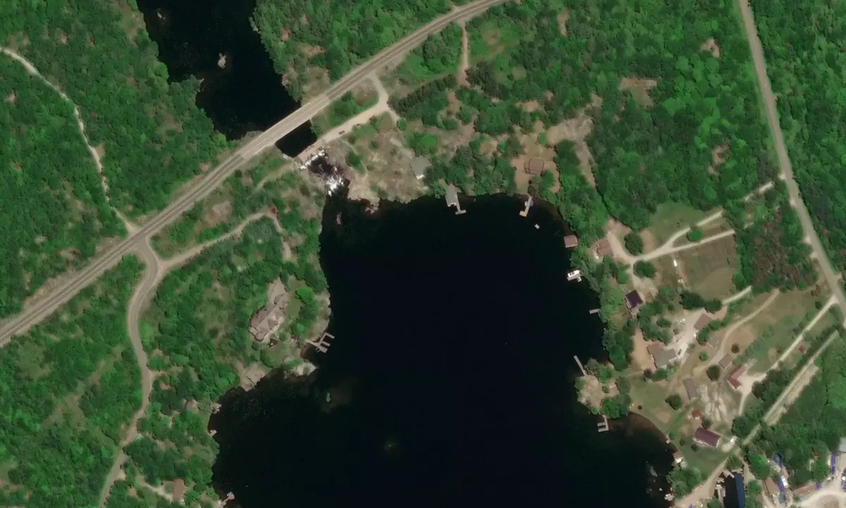 Satelite image of Whites Falls Rapids