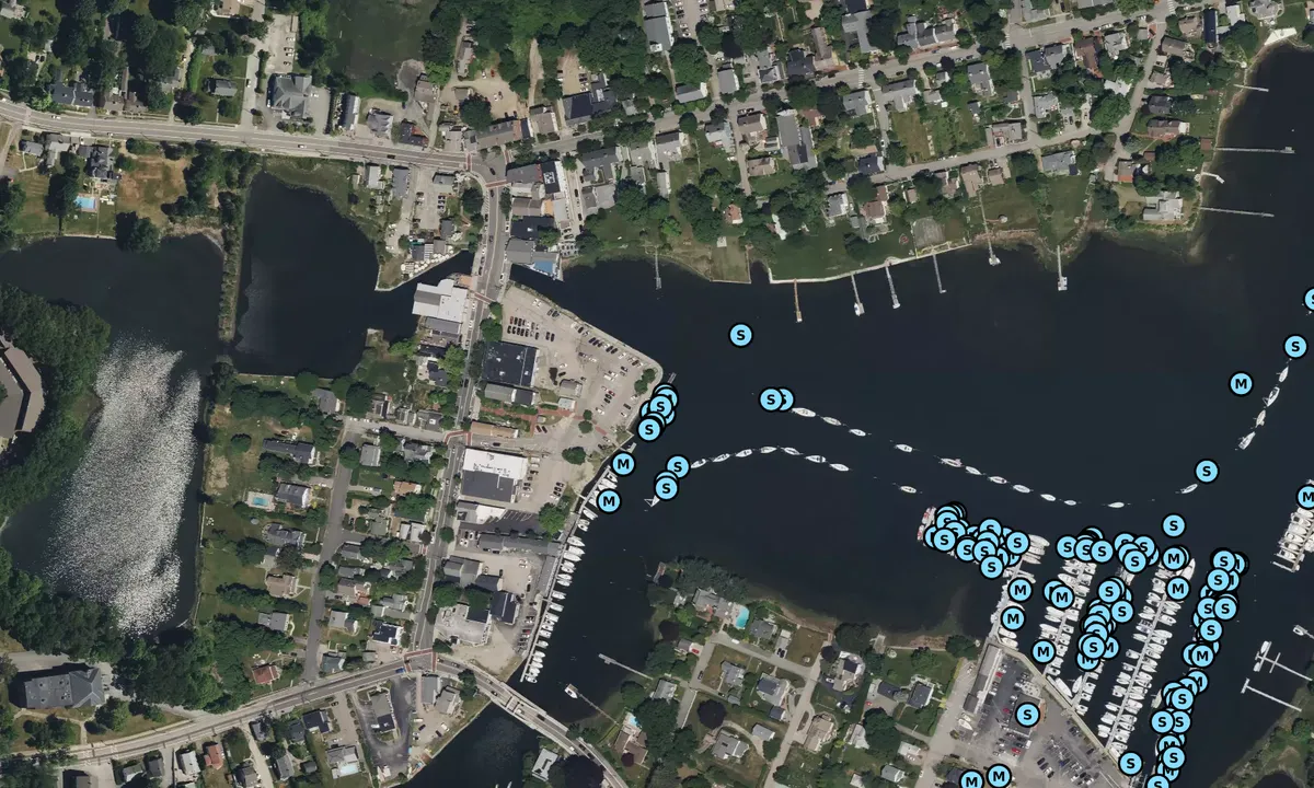Satelite image of Wickford Town Dock