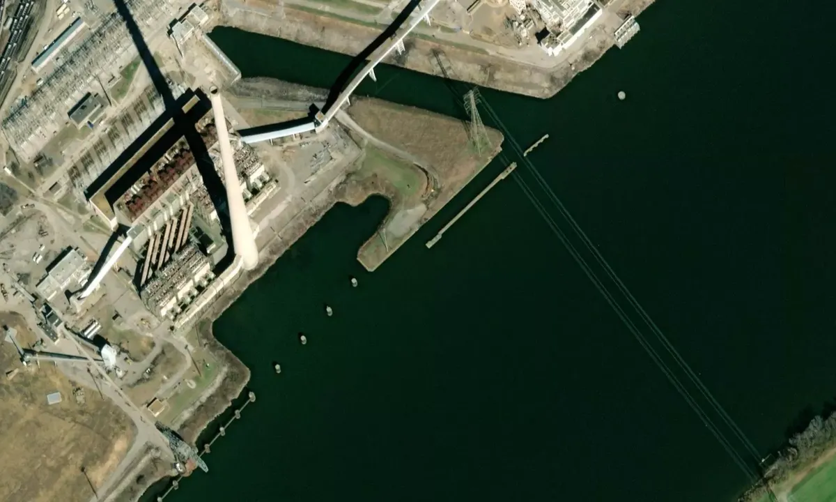 Satelite image of Widows Creek Lock