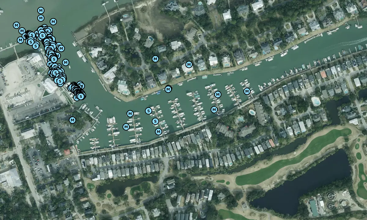 Satelite image of Wild Dunes Yacht Harbor (Private)