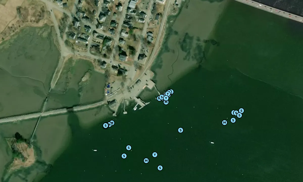 Satelite image of Wiscasset Town Dock