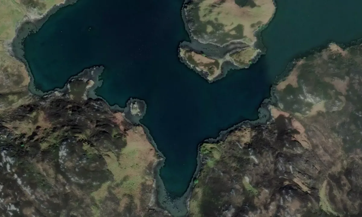 Satelite image of Witches Hole