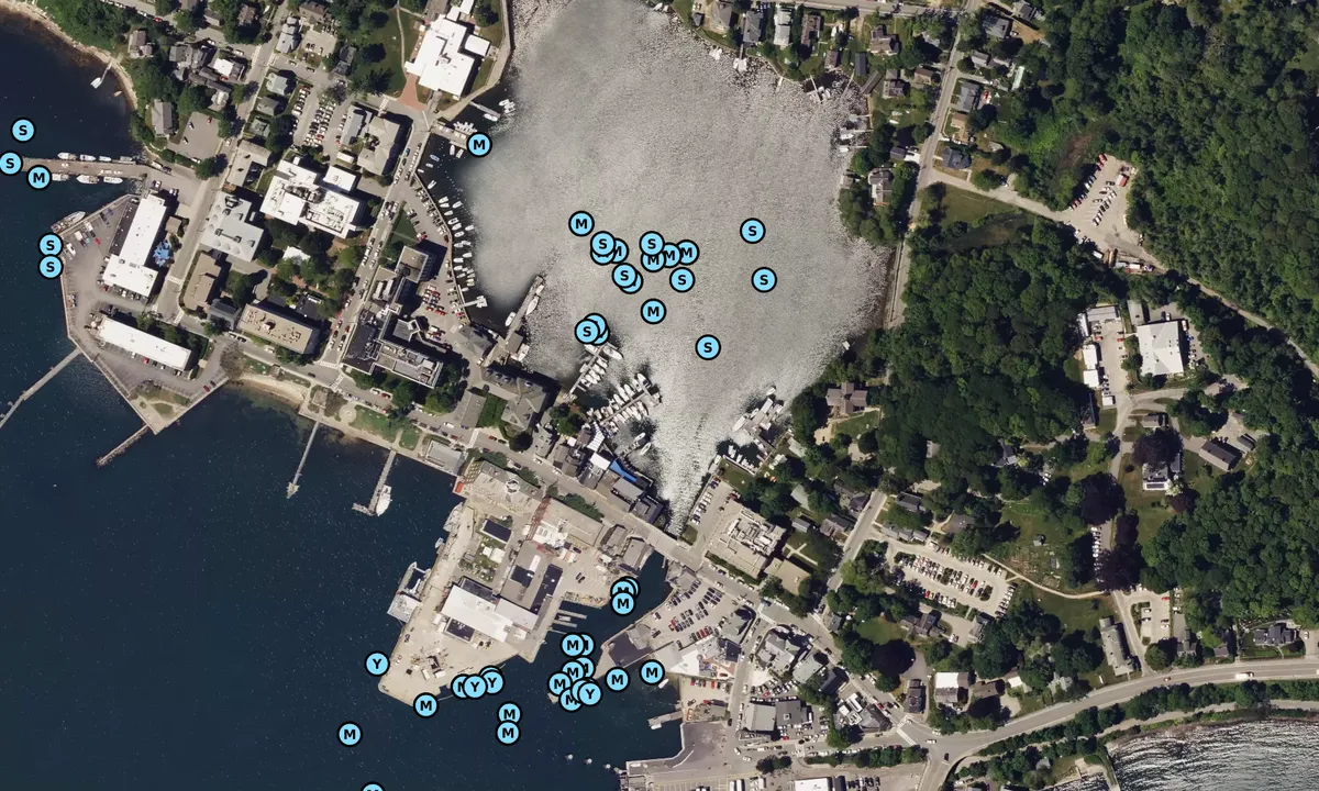 Satelite image of Woods Hole Marine