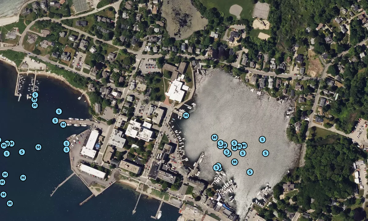 Satelite image of Woods Hole Town Dock