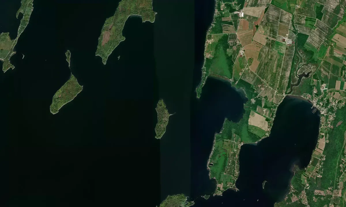 Flyfoto av Woods Island
