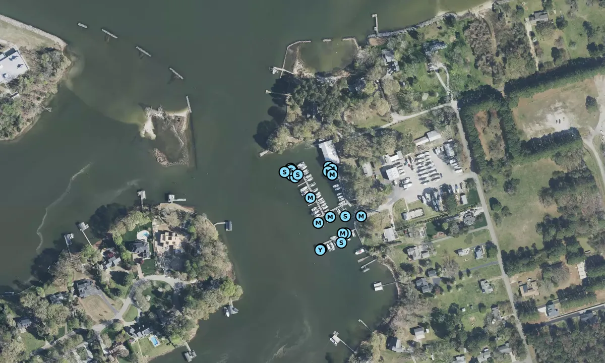 Satelite image of Wormley Creek Marina - Gloucester
