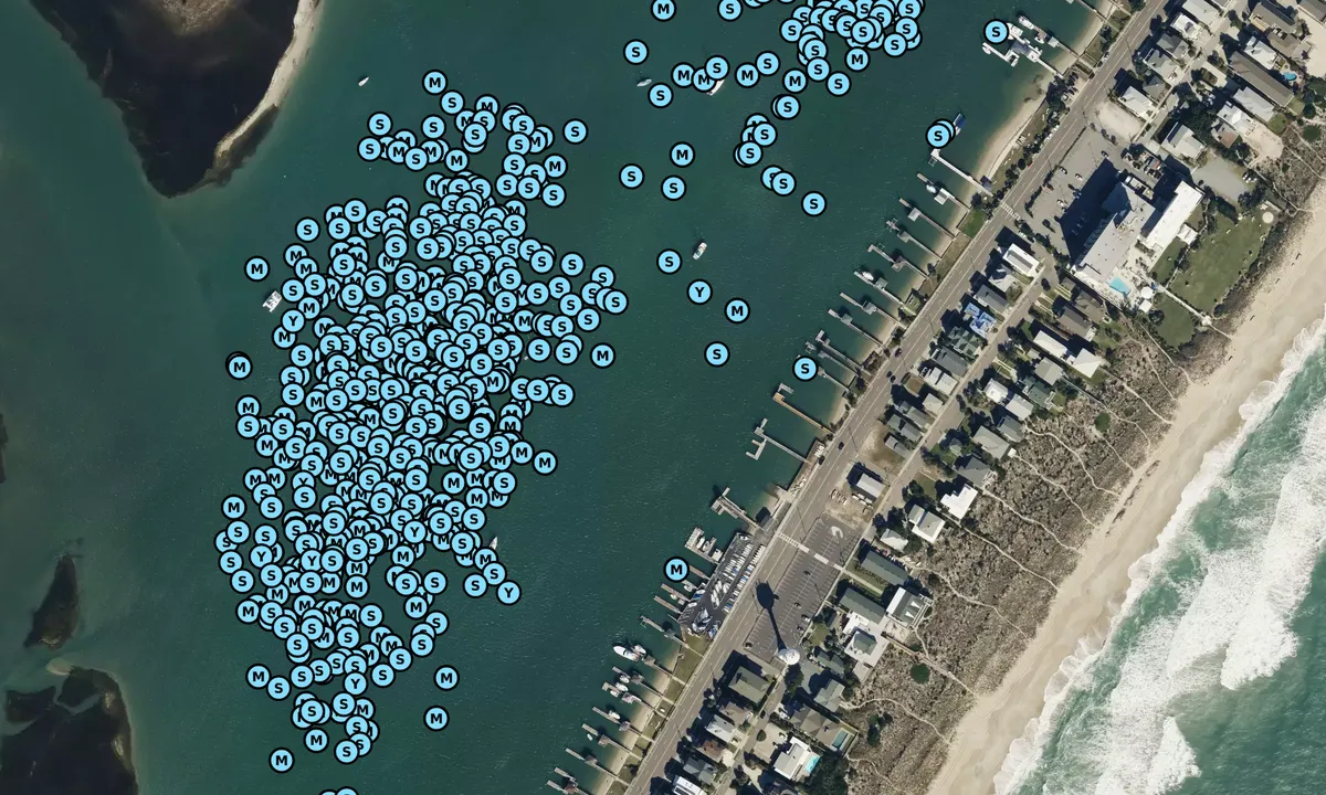 Satelite image of wright Beach