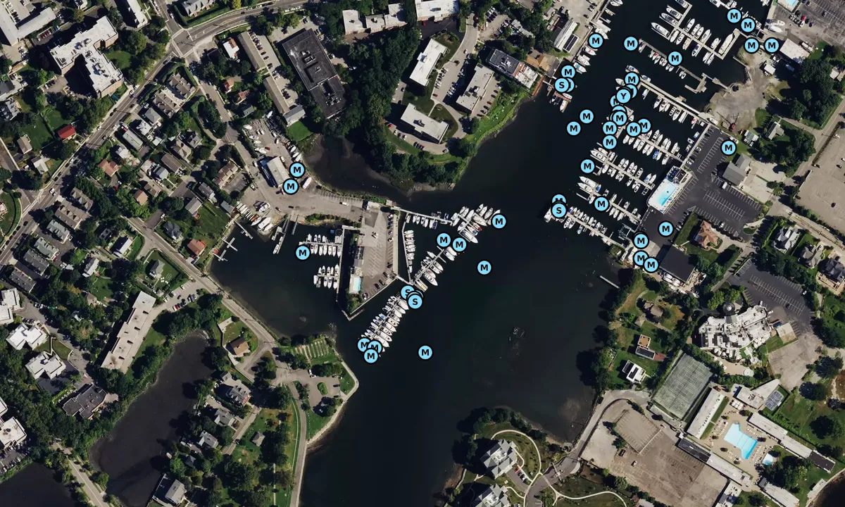 Satelite image of Wright Island Marina