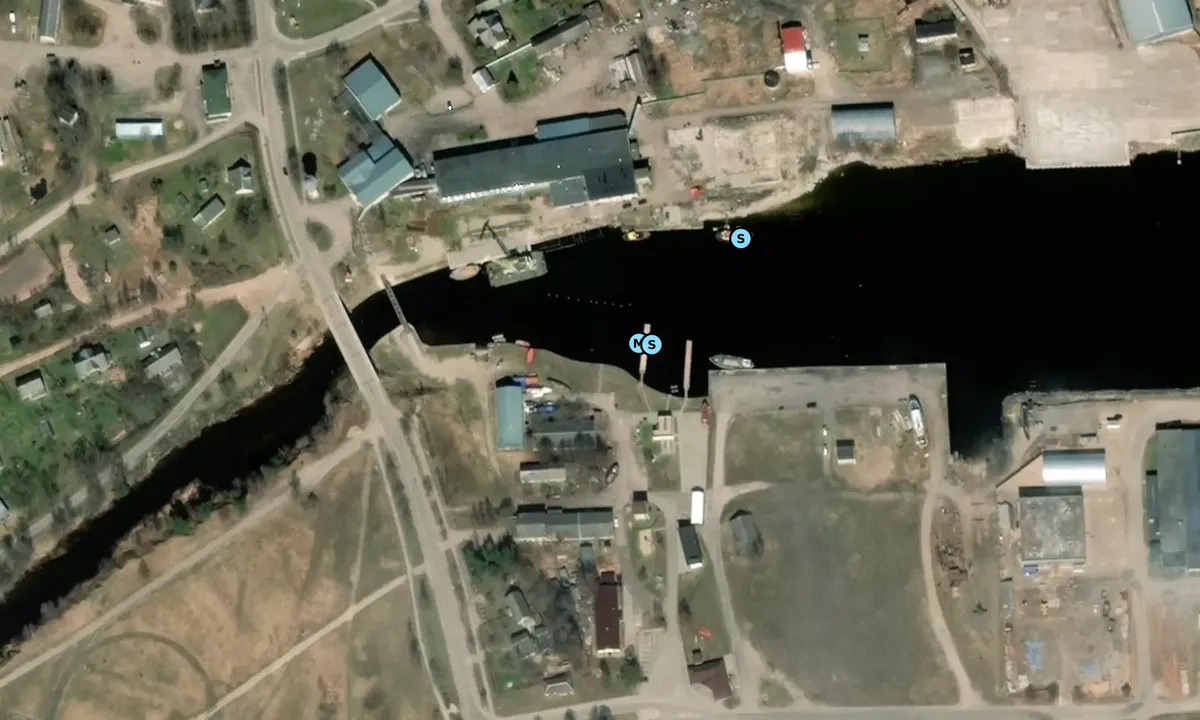 Satelite image of Yachts center "Mērsrags"
