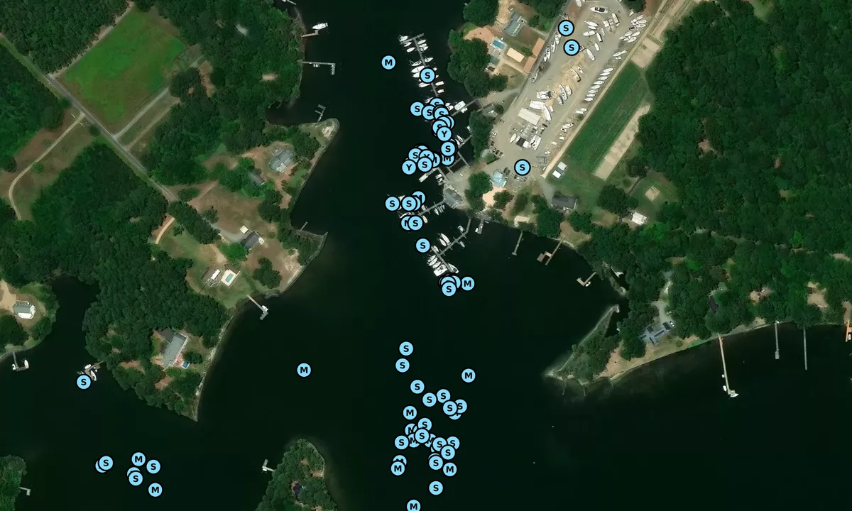 Satelite image of Yankee Point Marina