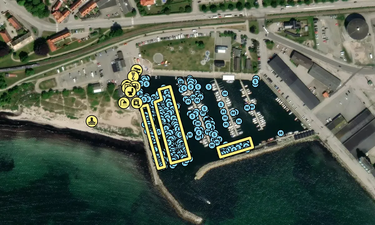 Satelite image of Ystad Gästhamn