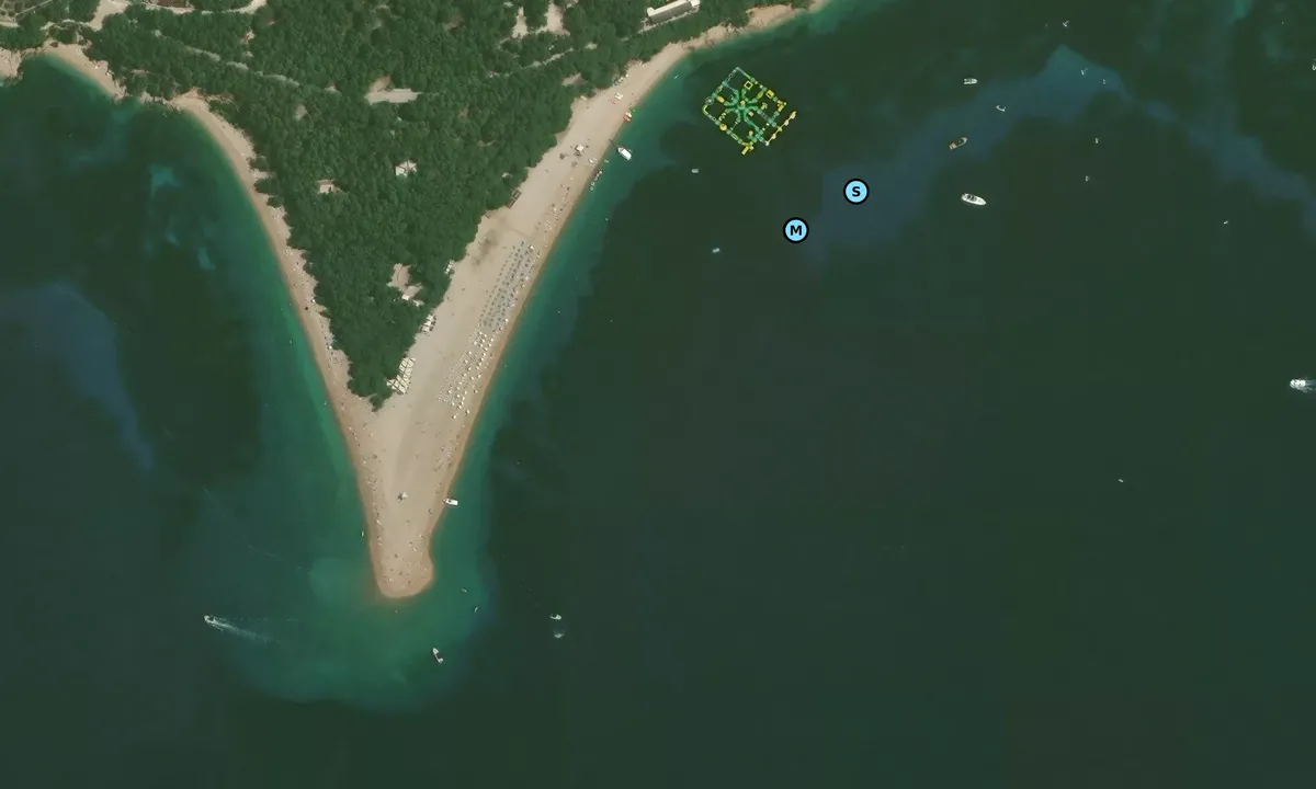 Satelite image of Zlatni Rat - Bol